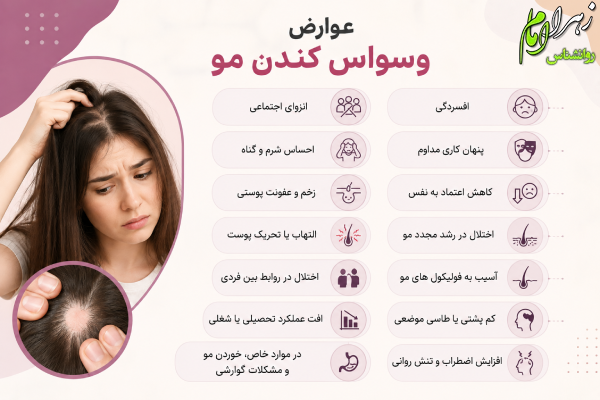 عوارض وسواس کندن مو